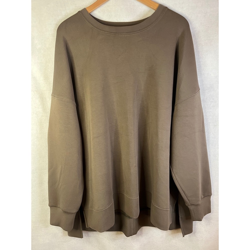 SPANX AirEssentials‎ Crewneck Tunic Sweatshirt Brown Sz 3X